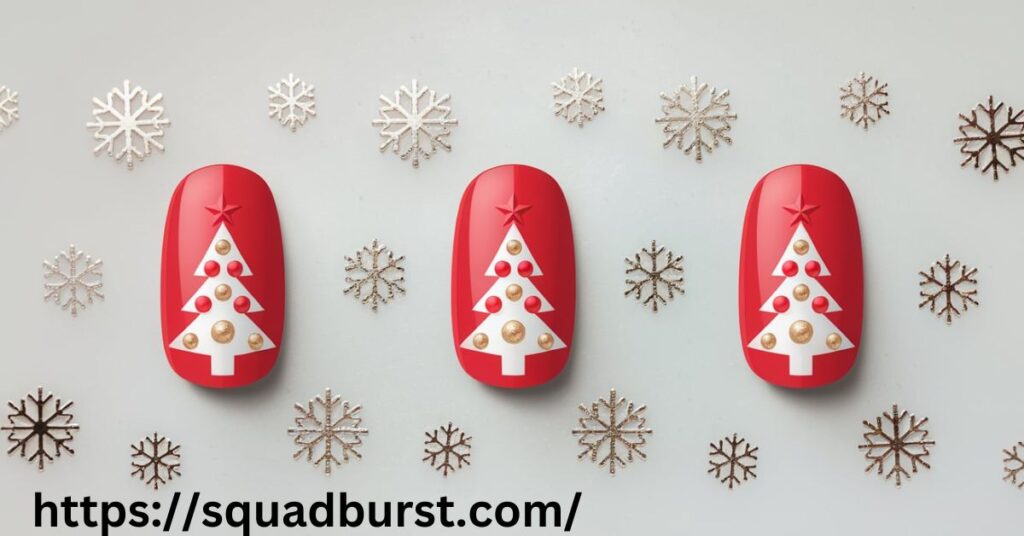 Gorgeous Snowflake Nails Christmas Design