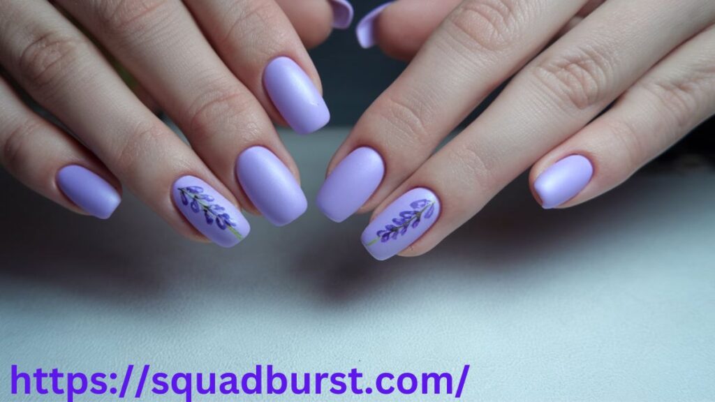  Lavender Matte Nails