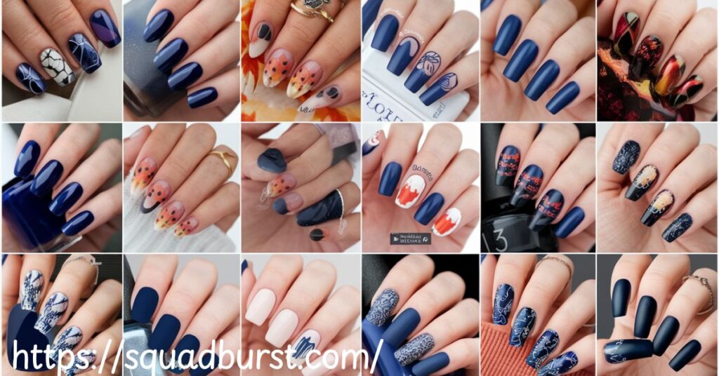 Raindrop Illusion: blue fall nail design