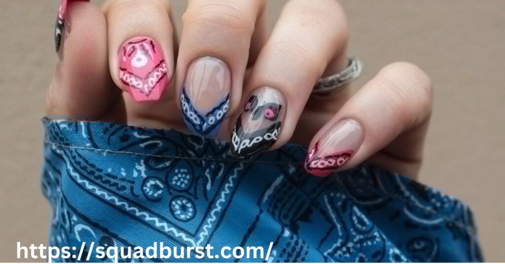 Rodeo Meets Bandana Nails