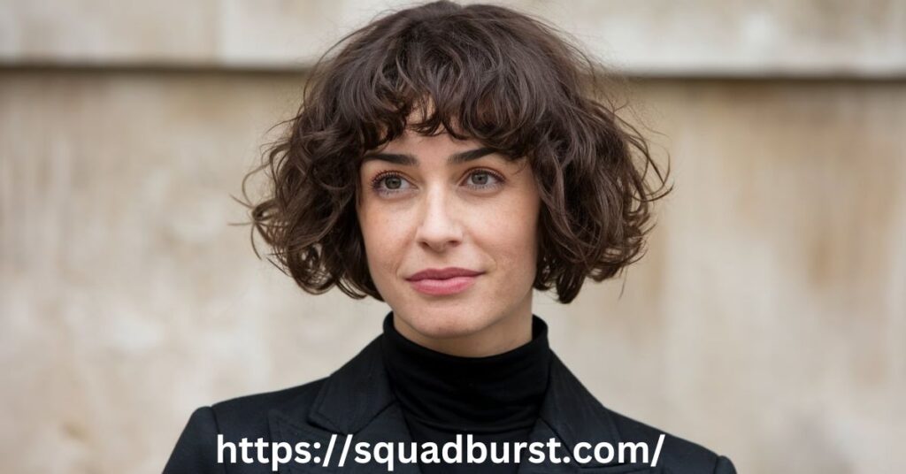 Short Curly Bob with Bangs