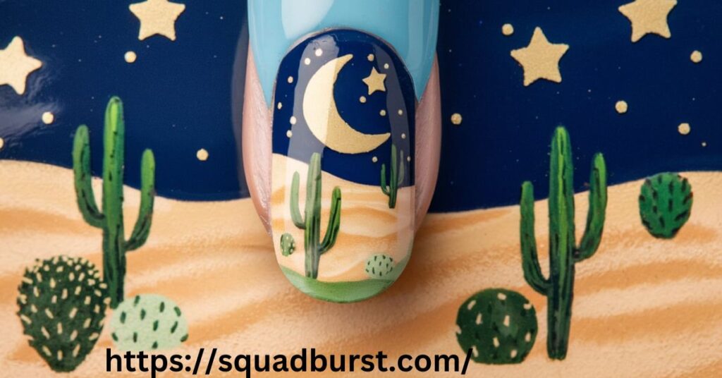 Night in the Desert Nail Design