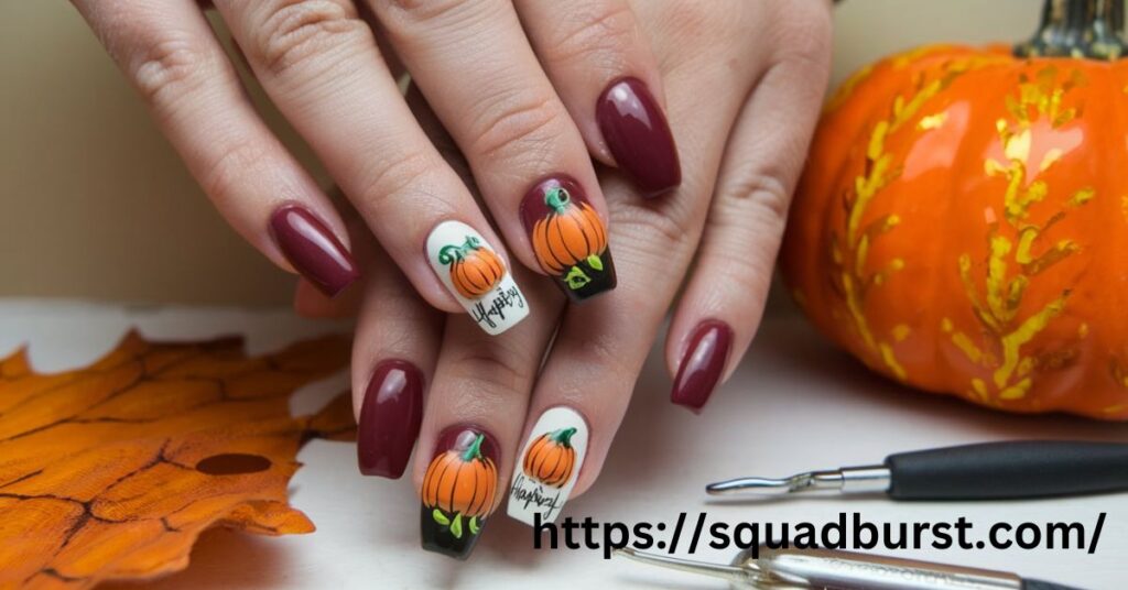 Thanksgiving Art with Nail Stickers 