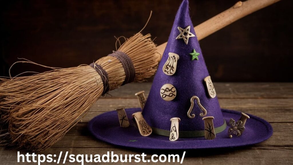  Witch’s Broomstick and Hat Nails butterfly nail art designs