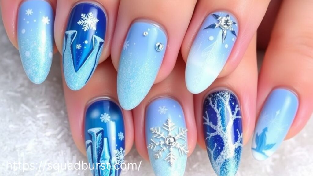 35 Beautiful-in-Blue Christmas Nail Ideas for the Frosty Vibes!