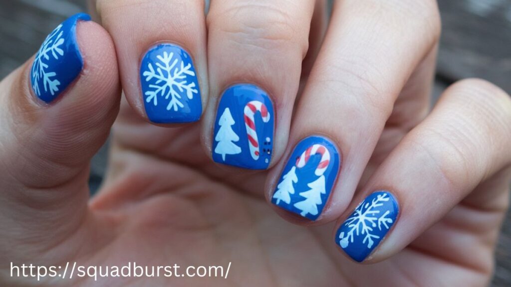 35 Beautiful-in-Blue Christmas Nail Ideas for the Frosty Vibes!