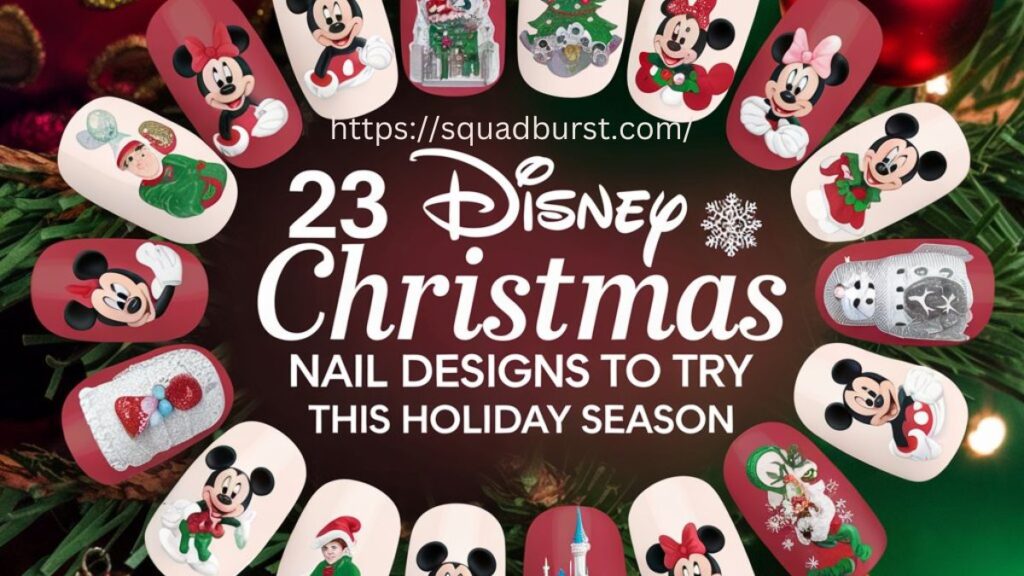 23 Disney Christmas Nail Designs If You Love to Be Dreamy!