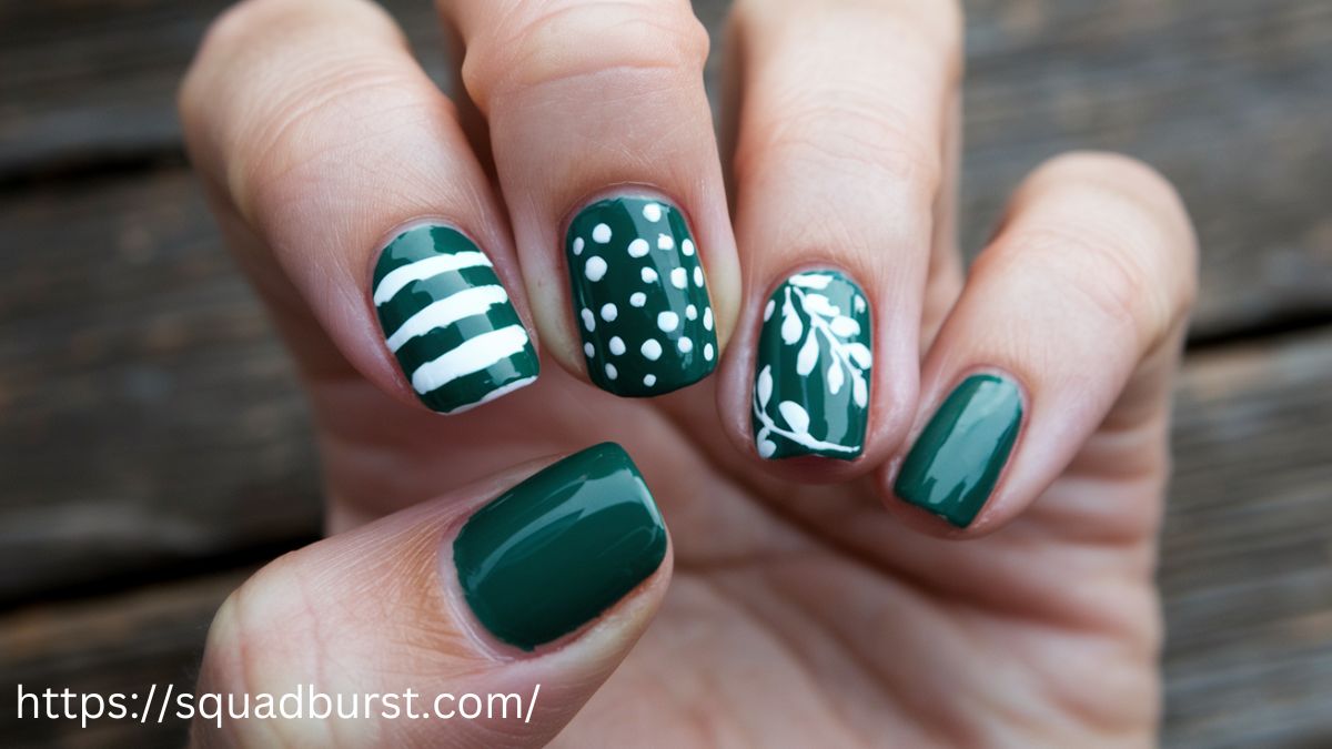 24 Stunning Forest Green Nail Designs for a Fall Makeover