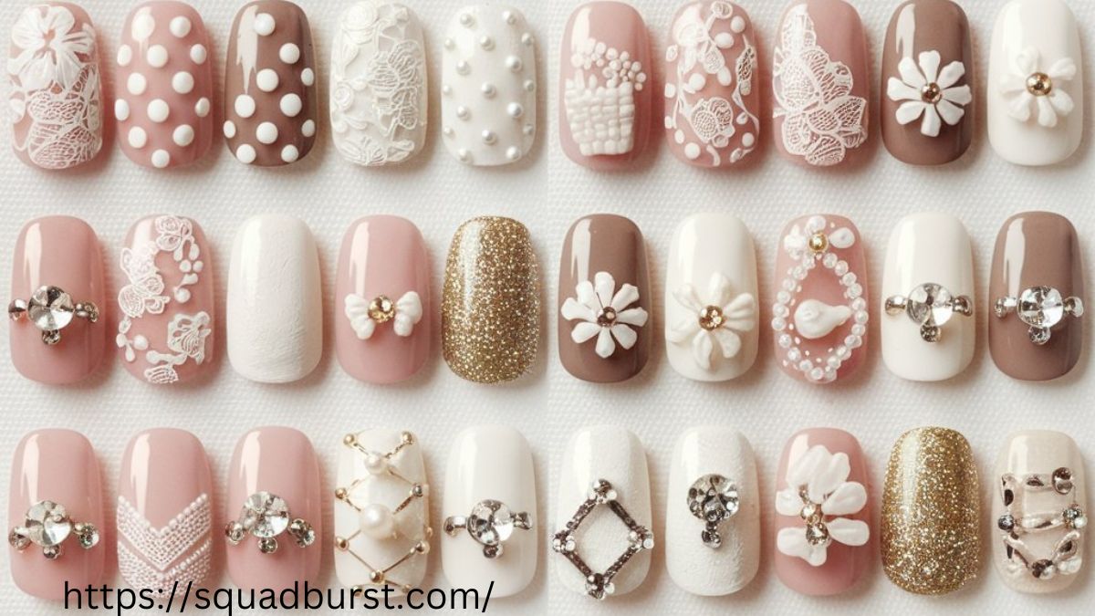 30 White Wedding Nail Designs to Sparkle on Your Big Day!