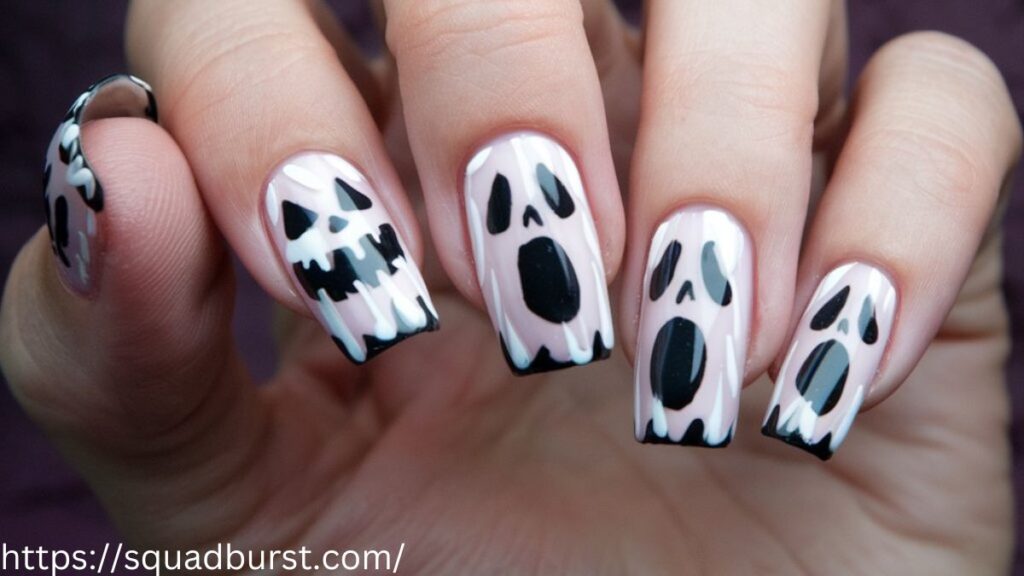 24 Halloween Nail Designs with Scary Ghosts You’ll Love!