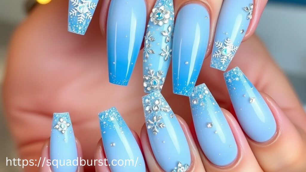 35 Beautiful-in-Blue Christmas Nail Ideas for the Frosty Vibes!