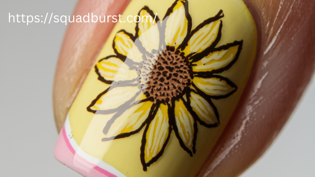 27 Yellow Nail Designs With Sunflowers for Stunning Nails