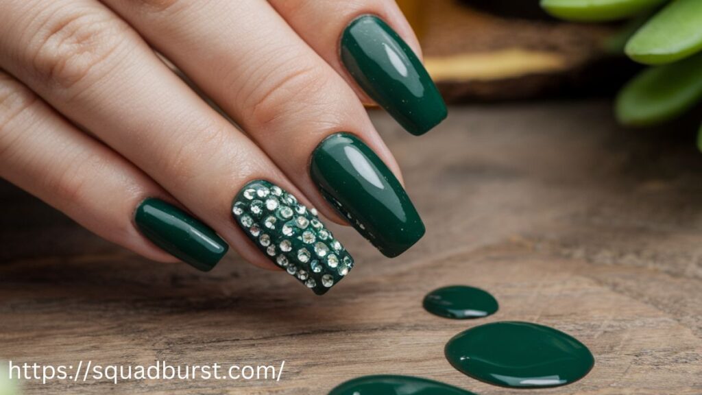 24 Stunning Forest Green Nail Designs for a Fall Makeover