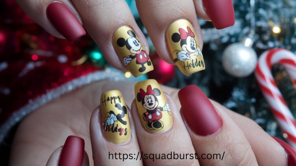 23 Disney Christmas Nail Designs If You Love to Be Dreamy!