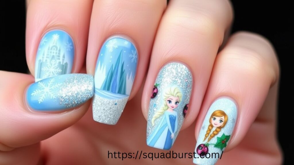 23 Disney Christmas Nail Designs If You Love to Be Dreamy!