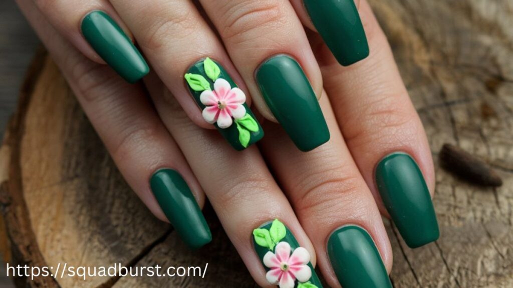 24 Stunning Forest Green Nail Designs for a Fall Makeover