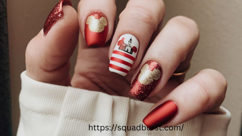 23 Disney Christmas Nail Designs If You Love to Be Dreamy!