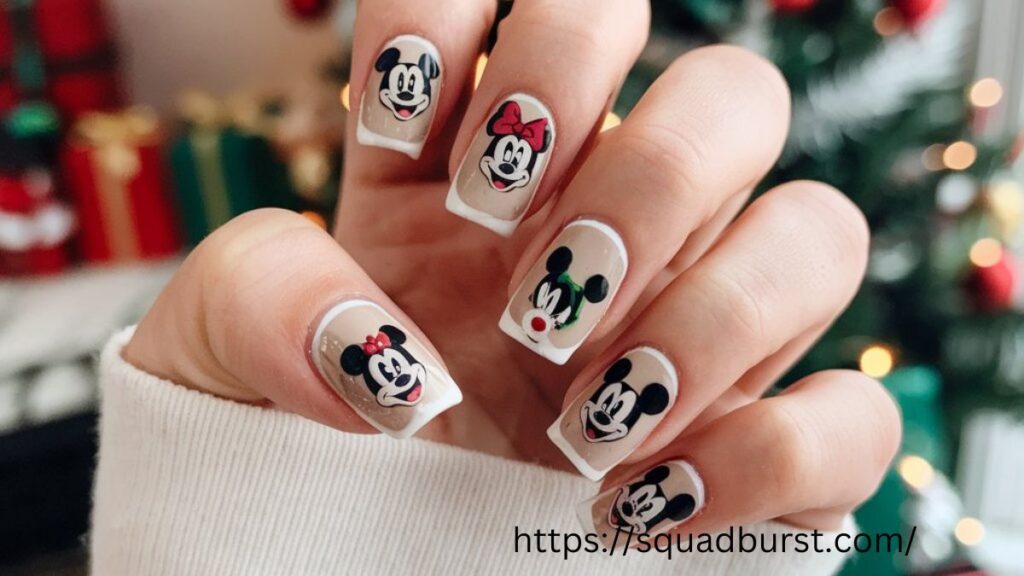 23 Disney Christmas Nail Designs If You Love to Be Dreamy!