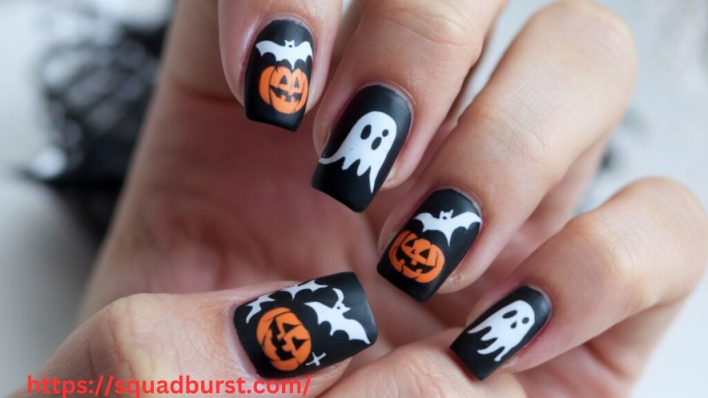 28 Hauntingly Beautiful Black and White Halloween Nail Designs