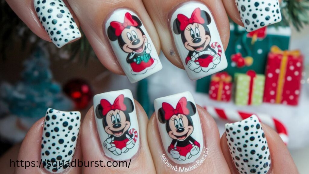 23 Disney Christmas Nail Designs If You Love to Be Dreamy!