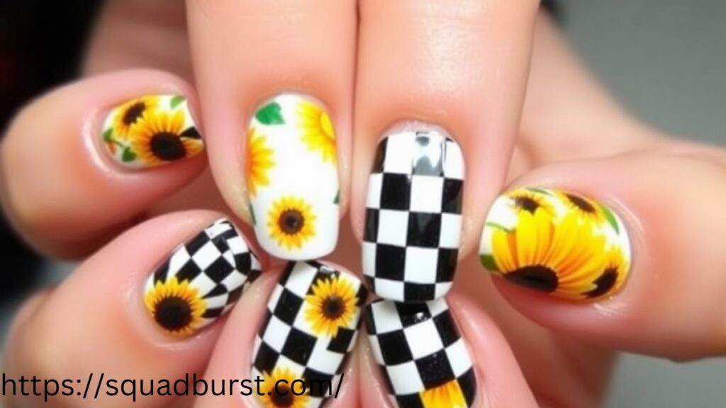 27 Yellow Nail Designs With Sunflowers for Stunning Nails