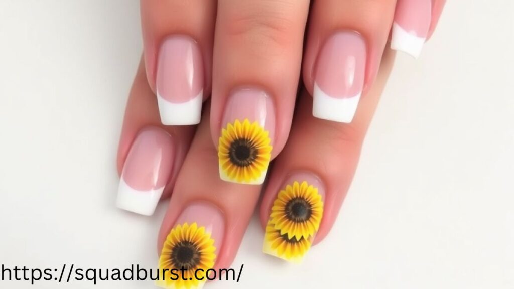 27 Yellow Nail Designs With Sunflowers for Stunning Nails