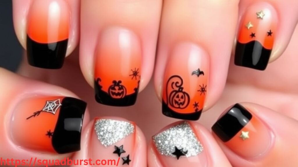 28 Hauntingly Beautiful Black and White Halloween Nail Designs