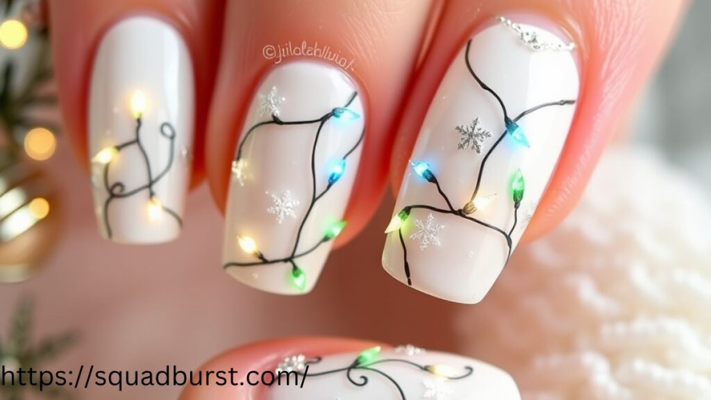 26 Christmas Lights Nail Designs You Can't Miss This Holiday Season
