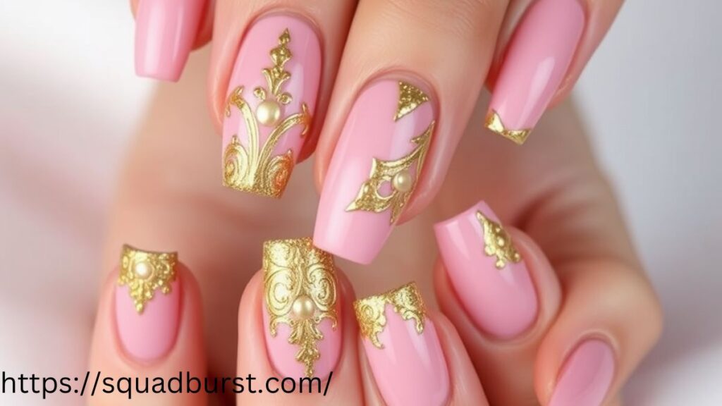 33 Lovely Pink Christmas Nail Designs to Rock This Holiday Season