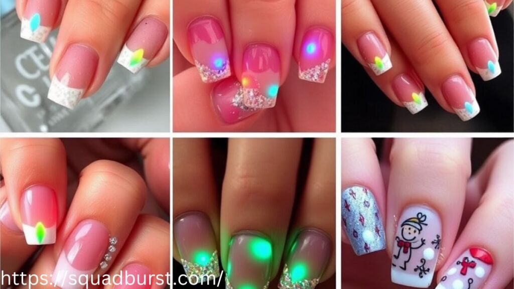 26 Christmas Lights Nail Designs You Can't Miss This Holiday Season