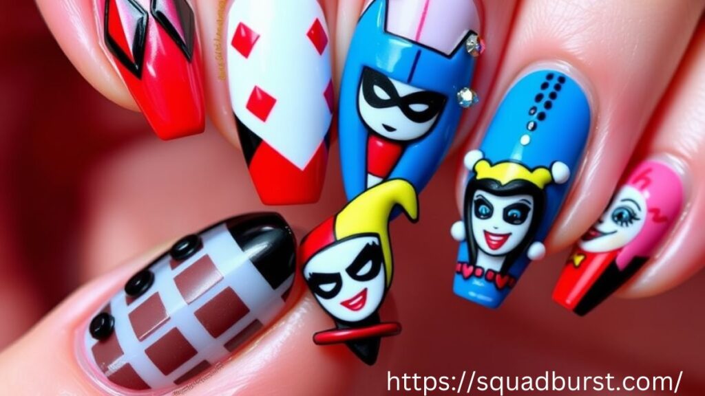 23 Harley Quinn Themed Nails to Steal the Spotlight