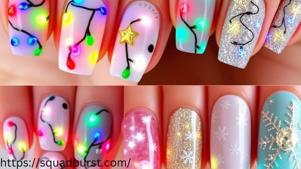 26 Christmas Lights Nail Designs You Can't Miss This Holiday Season