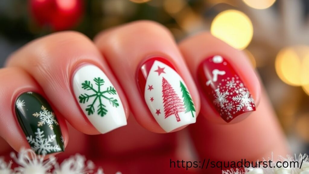 26 Christmas Lights Nail Designs You Can't Miss This Holiday Season