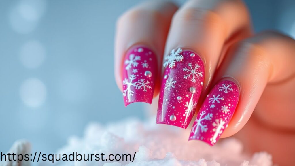 33 Lovely Pink Christmas Nail Designs to Rock This Holiday Season