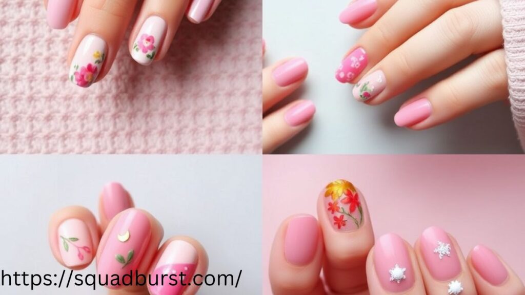 33 Lovely Pink Christmas Nail Designs to Rock This Holiday Season