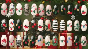 26 Christmas Lights Nail Designs You Can't Miss This Holiday Season