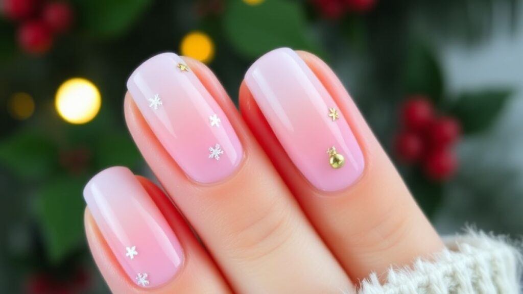 33 Lovely Pink Christmas Nail Designs to Rock This Holiday Season