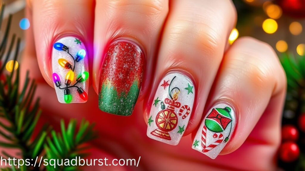 33 Lovely Pink Christmas Nail Designs to Rock This Holiday Season