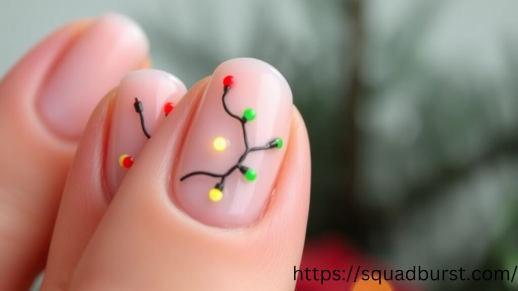 26 Christmas Lights Nail Designs You Can't Miss This Holiday Season