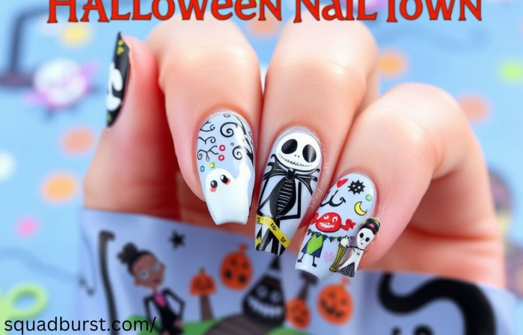 Hauntingly Stunning: 30 “The Nightmare Before Christmas” Nail Designs to Spook and Slay!
