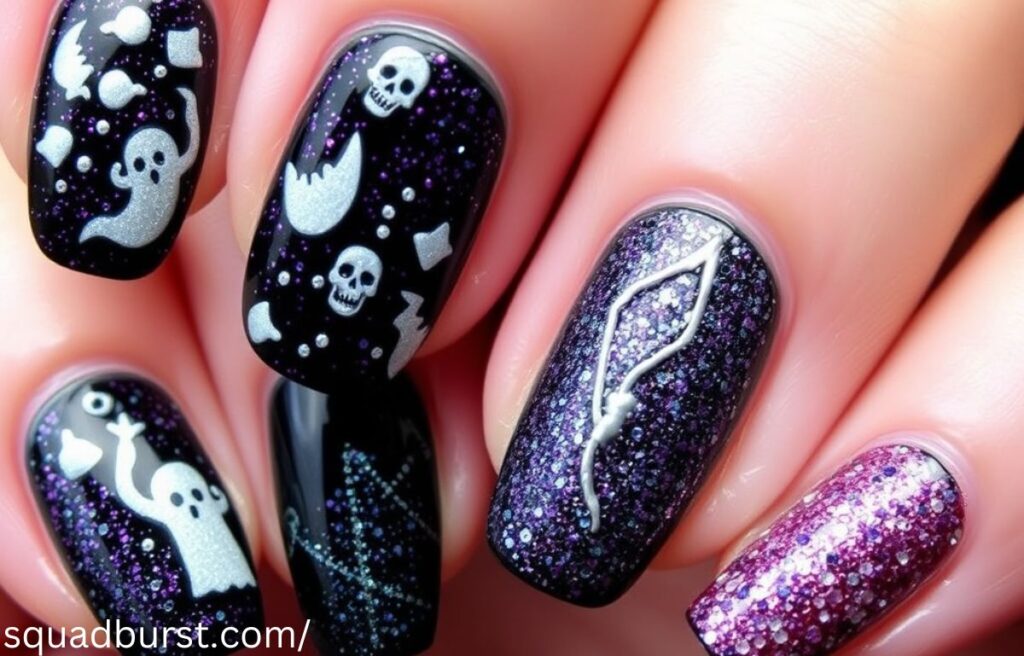 Hauntingly Stunning: 30 “The Nightmare Before Christmas” Nail Designs to Spook and Slay!
