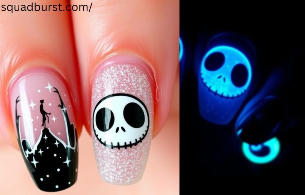 Hauntingly Stunning: 30 “The Nightmare Before Christmas” Nail Designs to Spook and Slay!