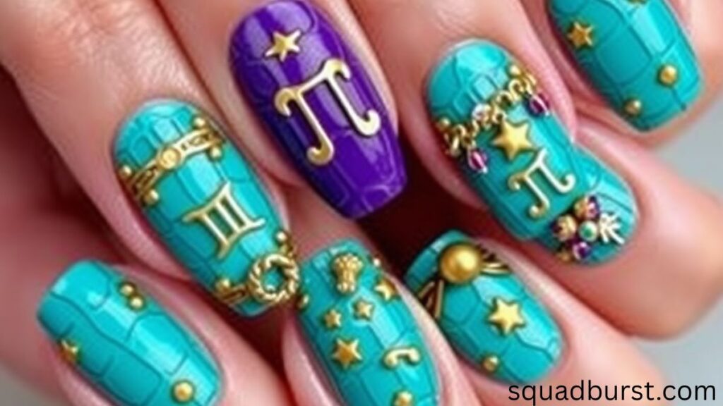 🌟 33 Stunning Gemini Nail Designs You Should Try Now