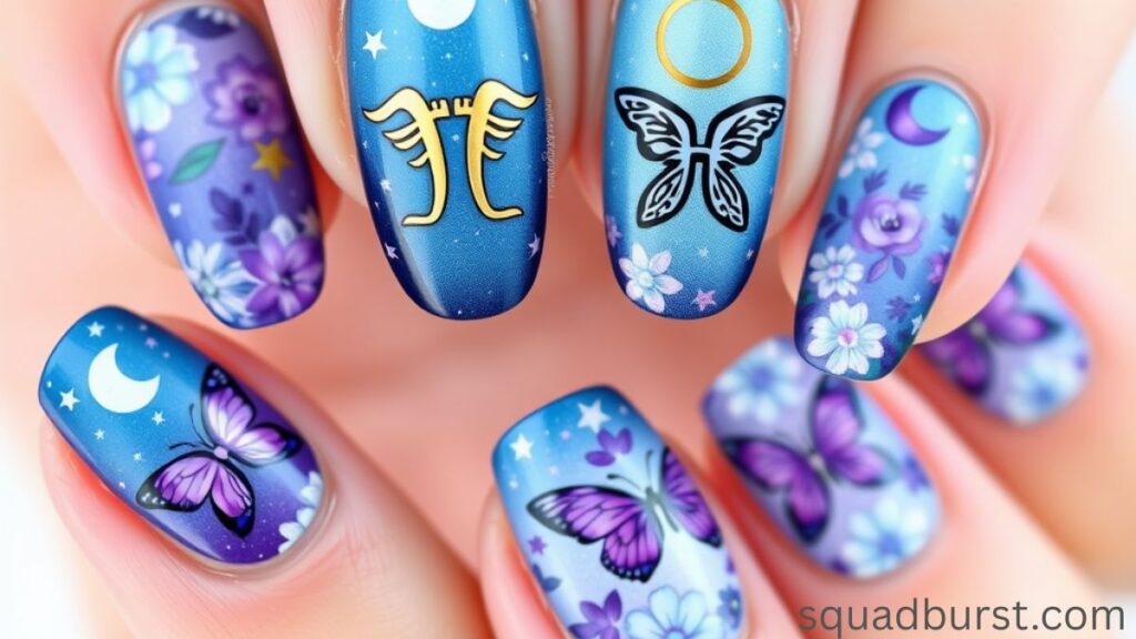 🌟 33 Stunning Gemini Nail Designs You Should Try Now