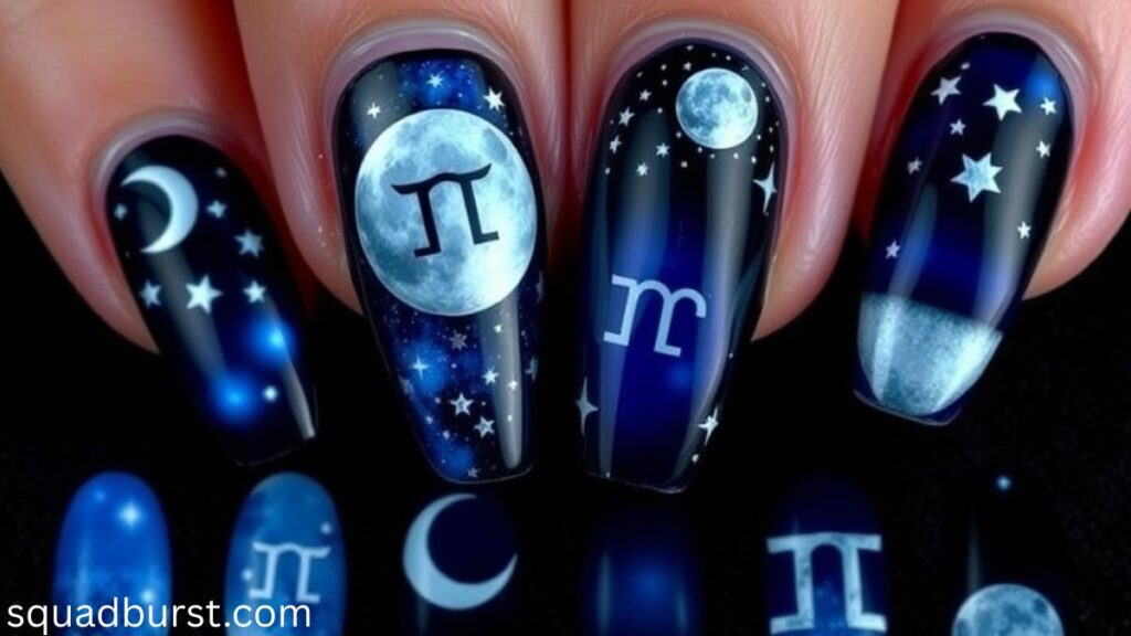 🌟 33 Stunning Gemini Nail Designs You Should Try Now