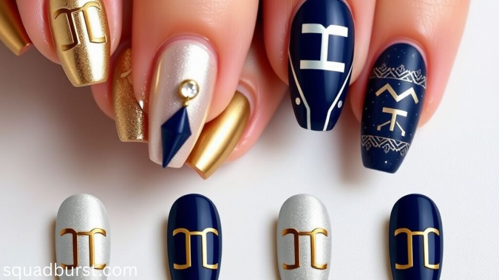 🌟 33 Stunning Gemini Nail Designs You Should Try Now