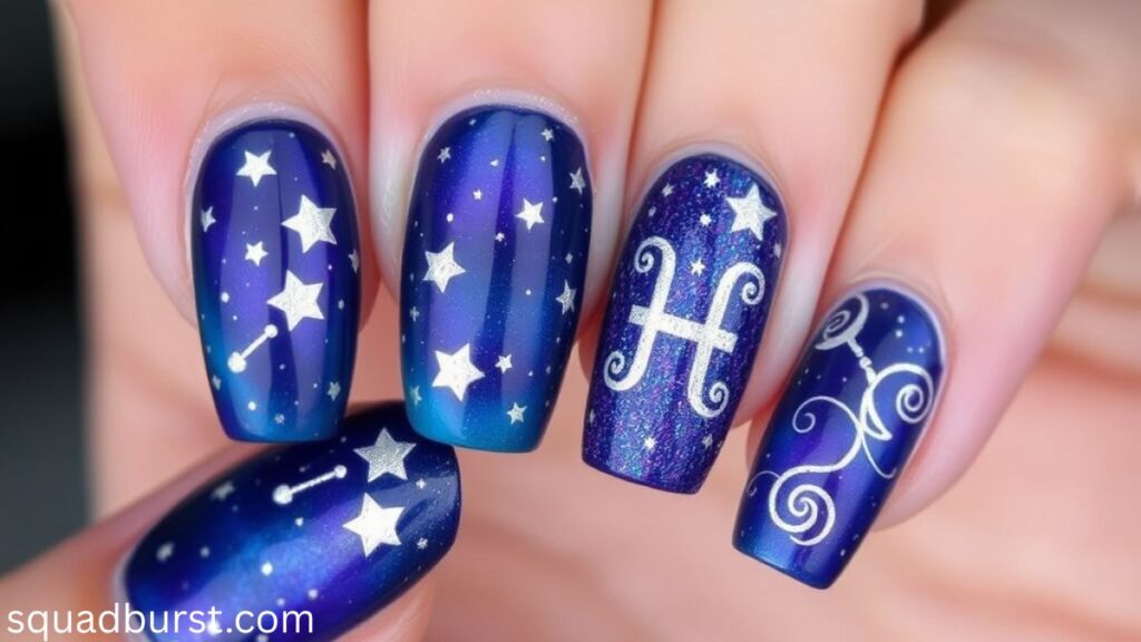 🌟 33 Stunning Gemini Nail Designs You Should Try Now