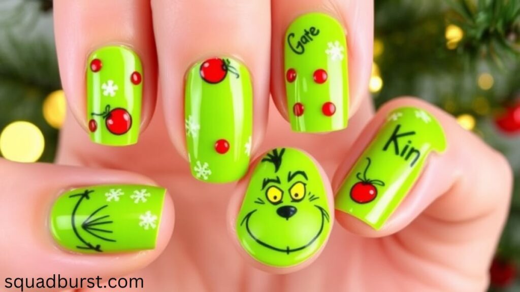 34 Christmas Nail Designs Grinch to Get Inspired