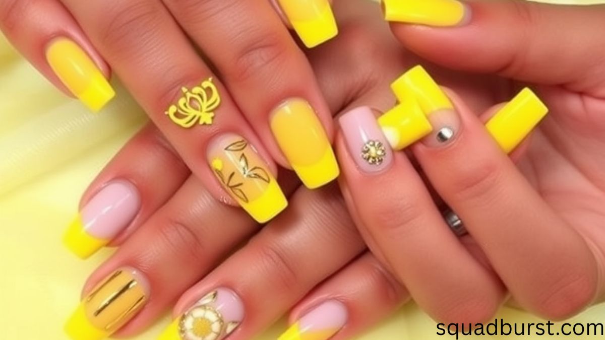 24 Yellow French Tip Nails to Try If You Love to Be Different