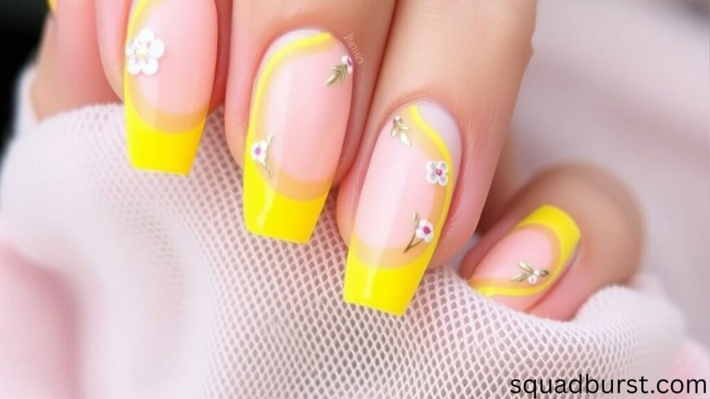 24 Yellow French Tip Nails to Try If You Love to Be Different
